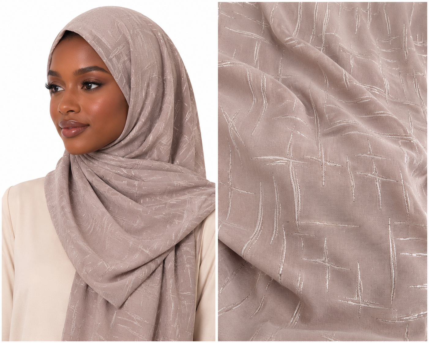 Textured Lycra Jersey Hijab