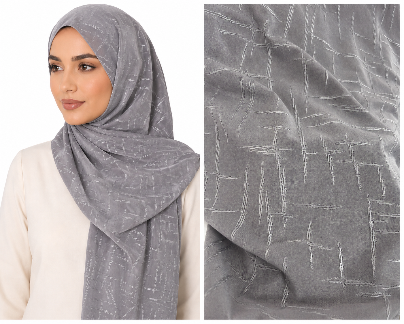 Textured Lycra Jersey Hijab