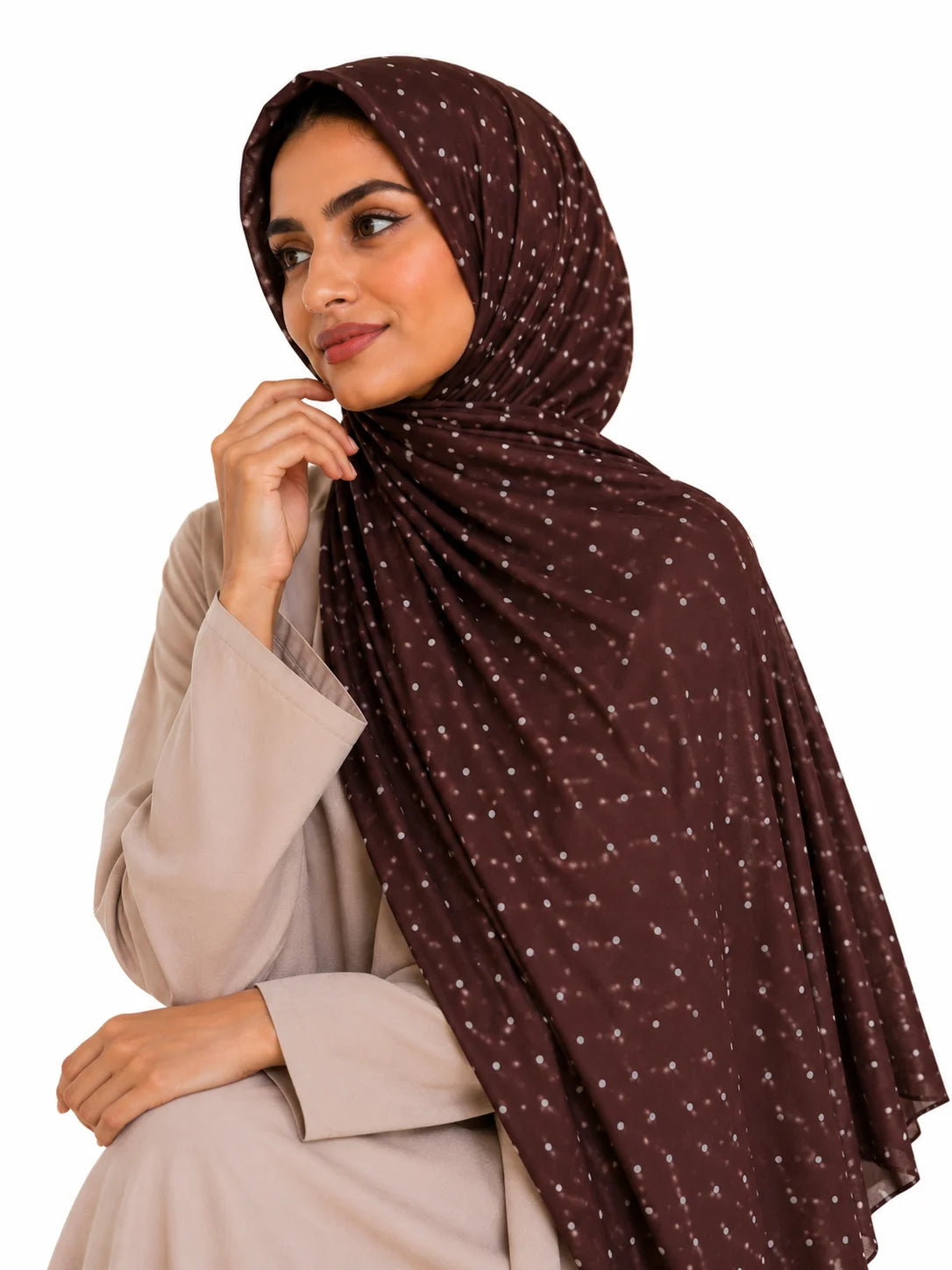 Classic Polka Dot Printed Modal Hijab