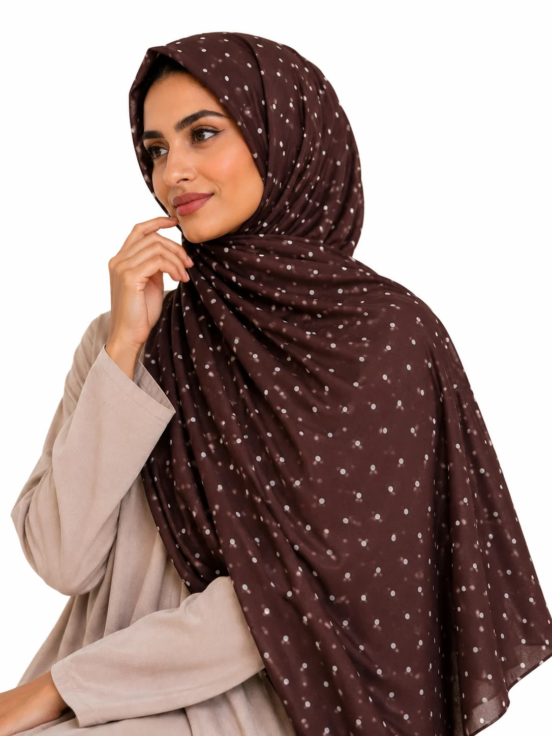 Classic Polka Dot Printed Modal Hijab