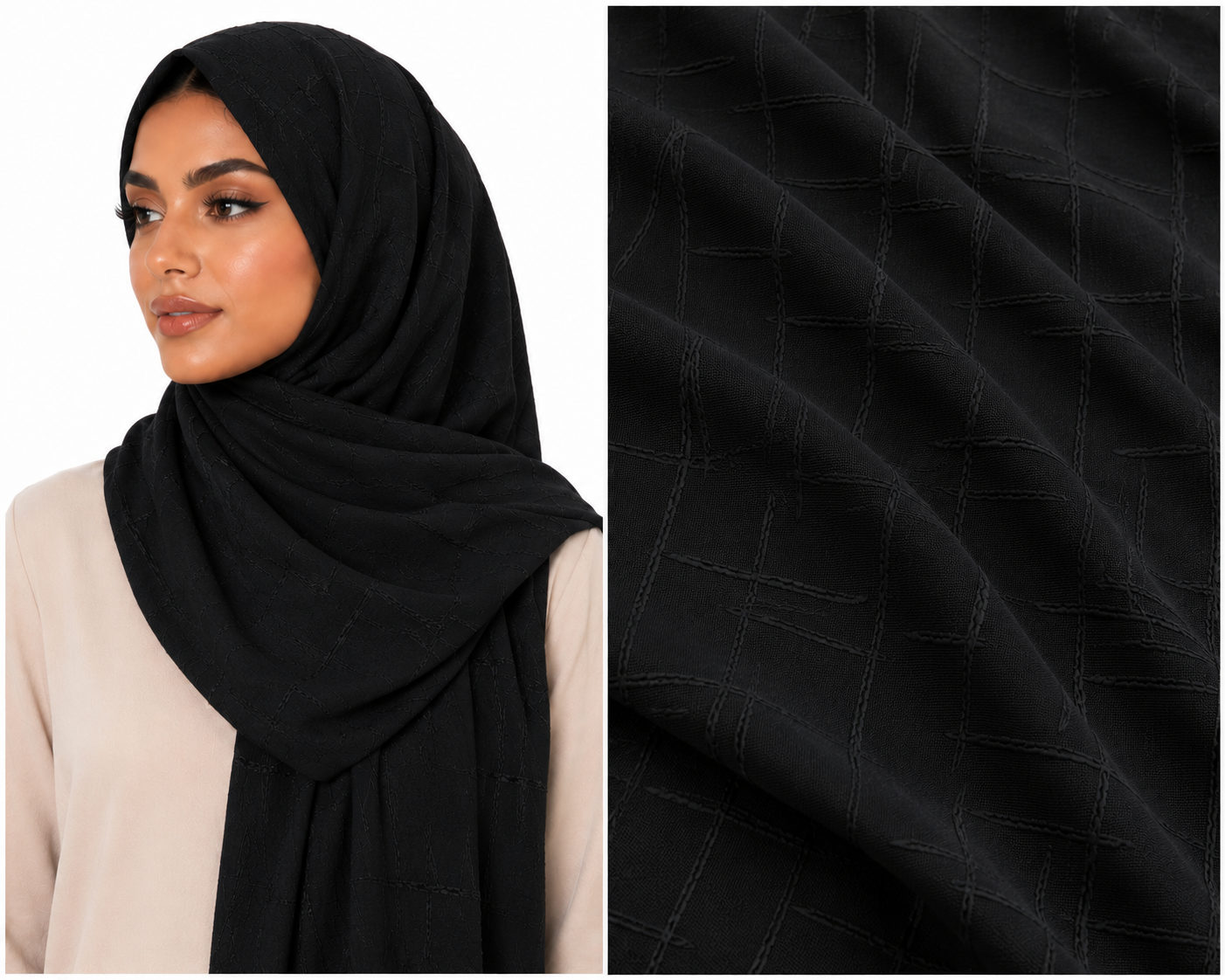 Textured Lycra Jersey Hijab