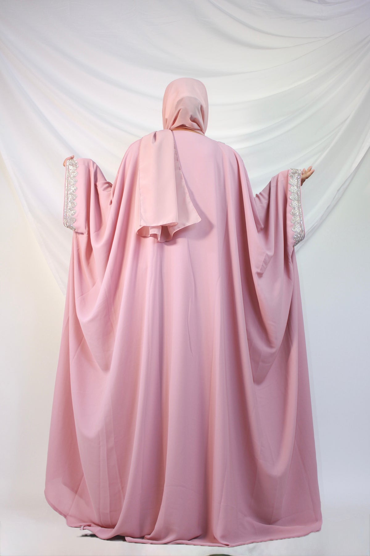 Anisa Luxury Abaya Set Back Pink