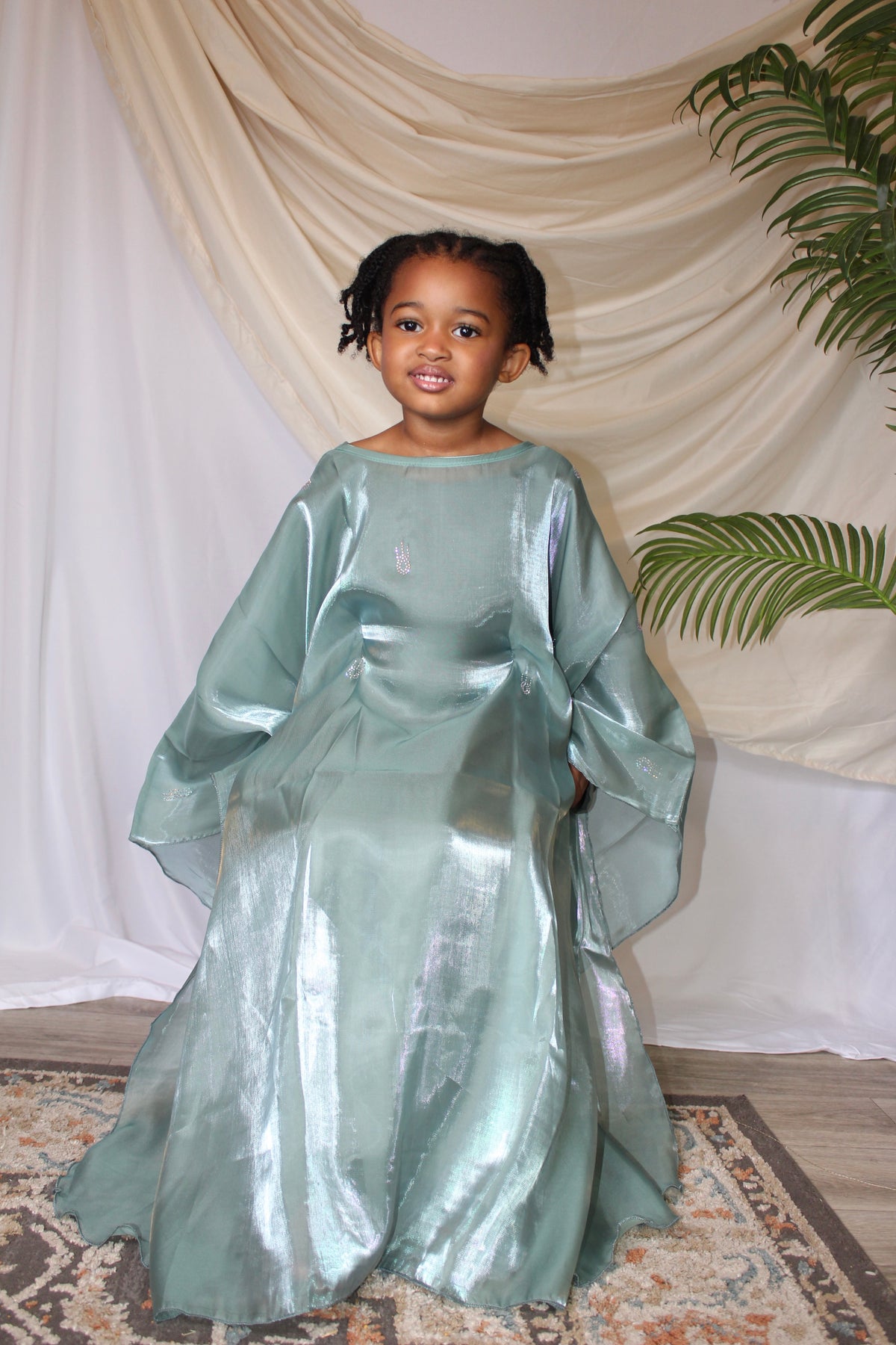 Ayrah Kids Farasha abaya showing its wide flowing design