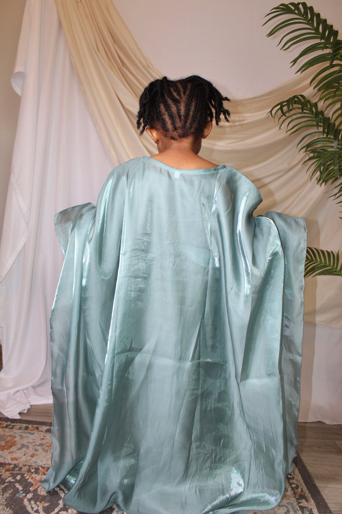 Ayrah Kids fancy organza abaya for Eid and special occasions