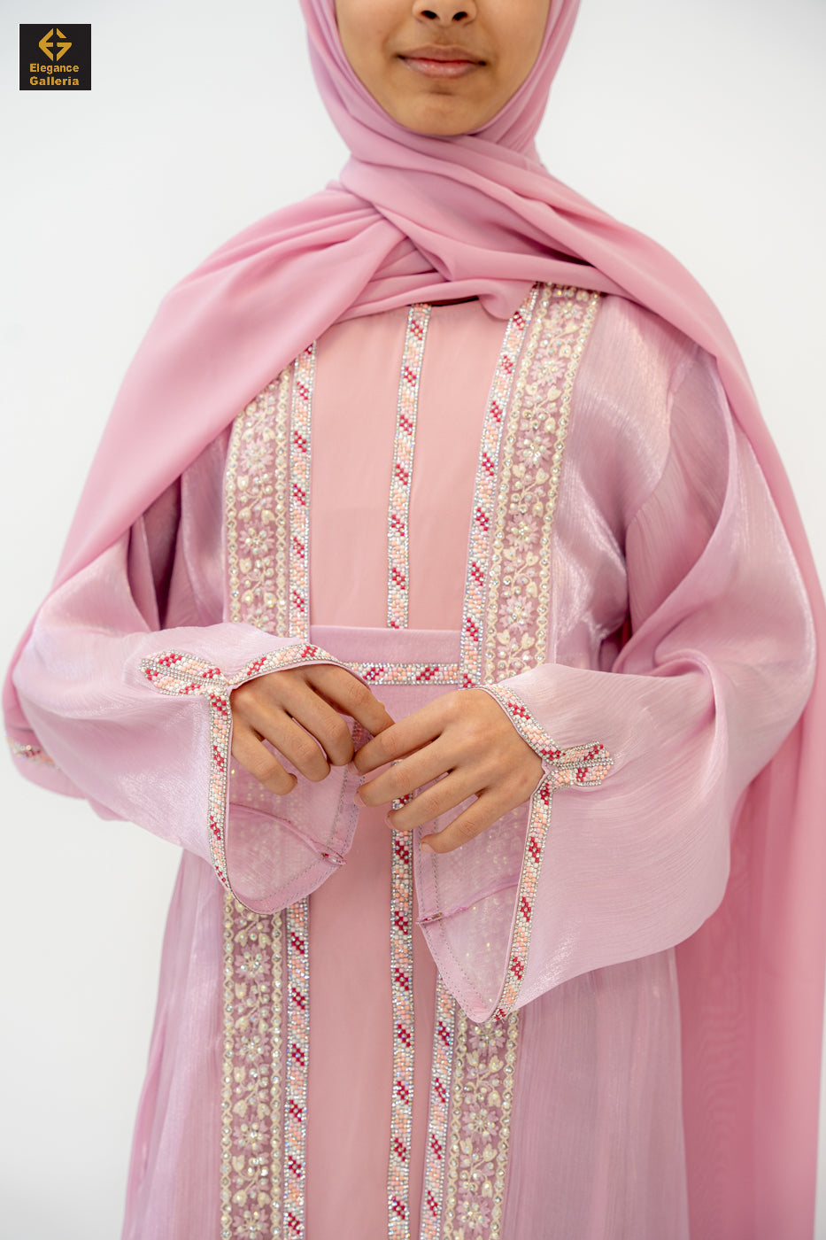 Zareen Mother-Daughter Elegant 4-Piece Abaya Set