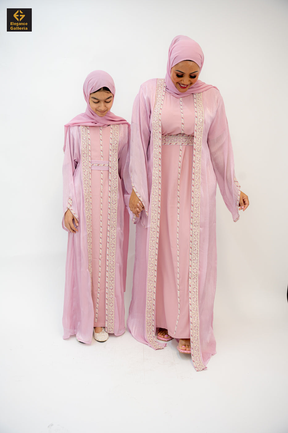 Zareen Mother-Daughter Elegant 4-Piece Abaya Set