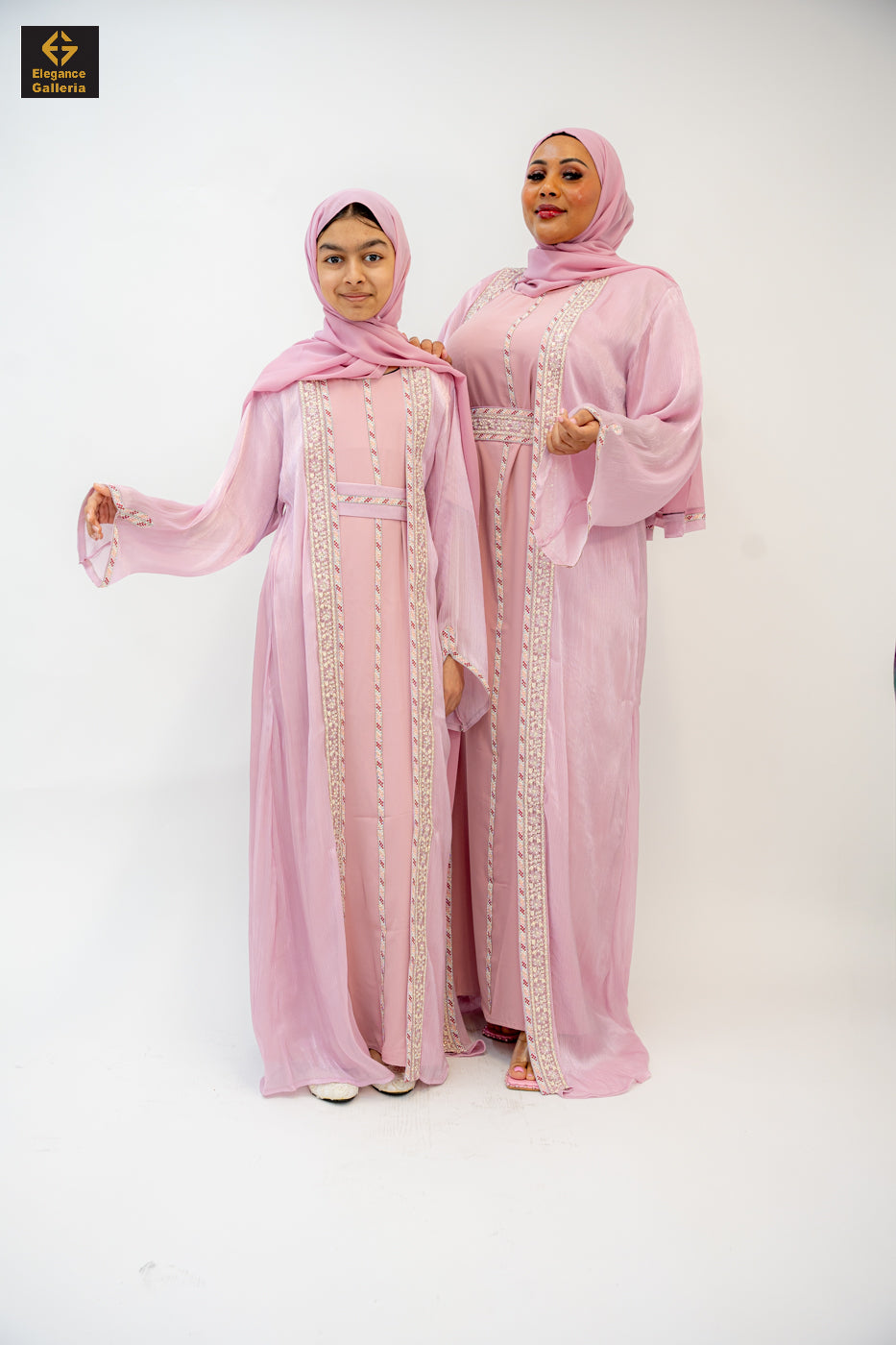 Zareen Mother-Daughter Elegant 4-Piece Abaya Set