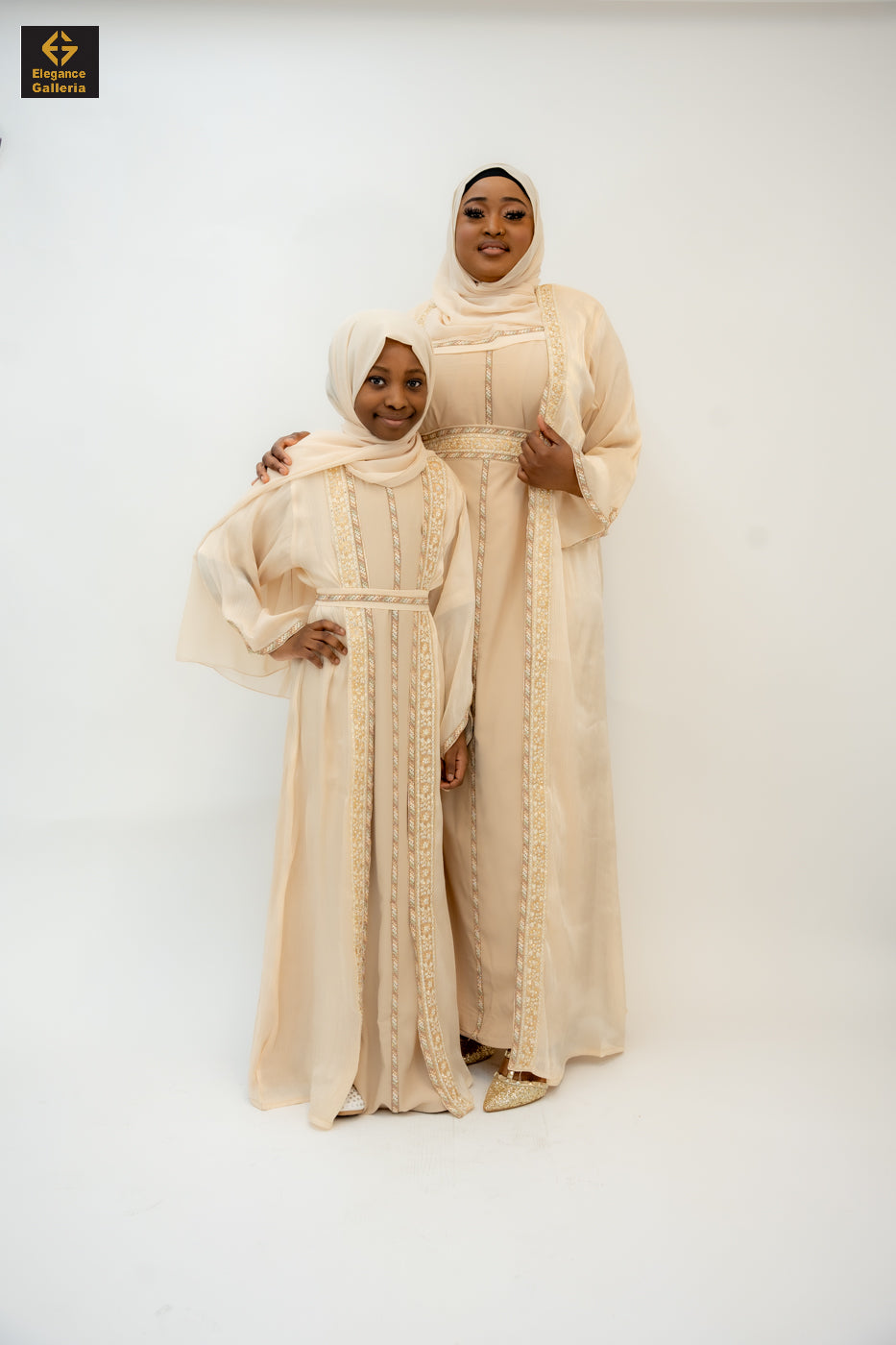 Zareen Mother-Daughter Elegant 4-Piece Abaya Set