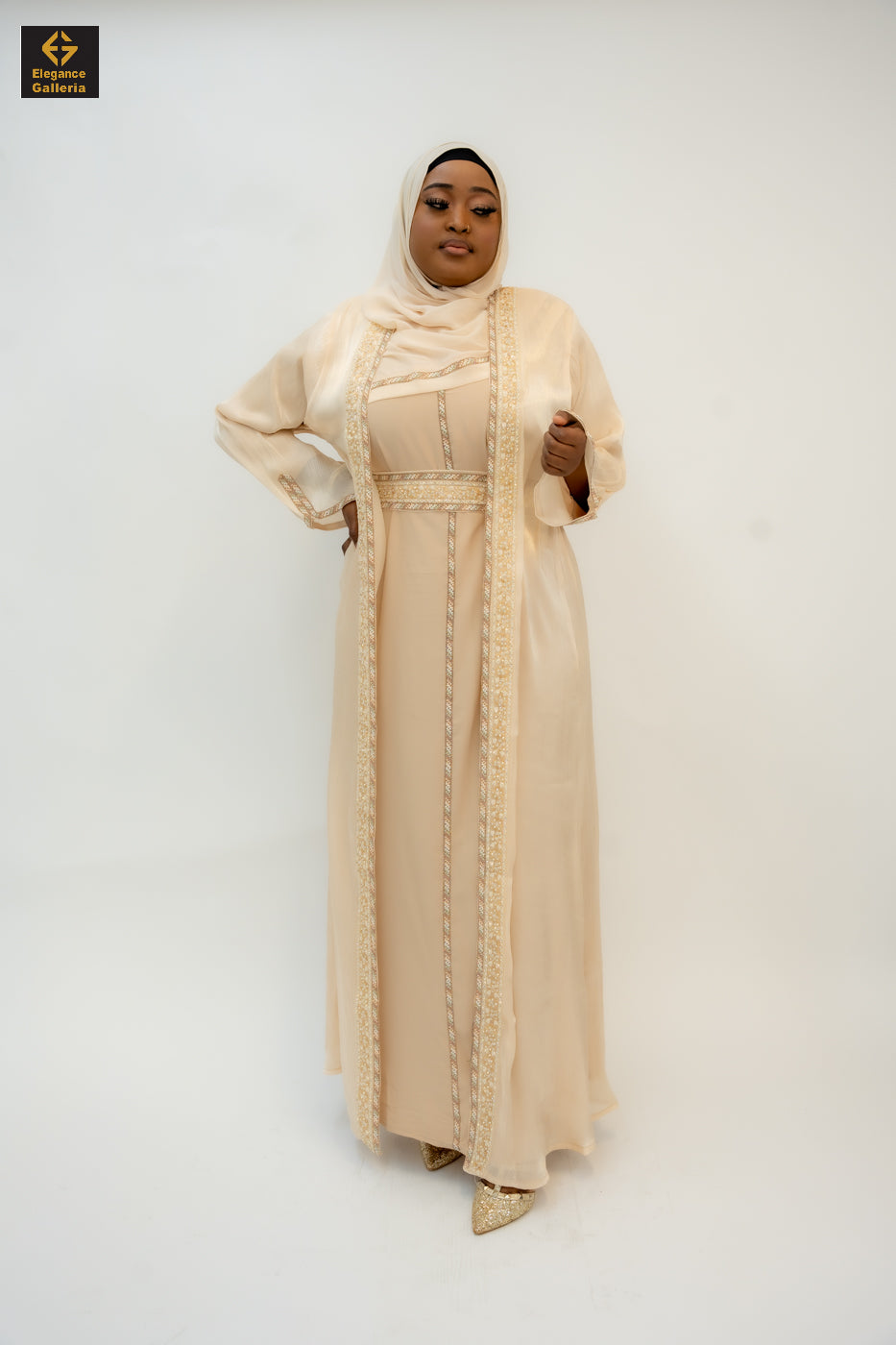 Zareen Mother-Daughter Elegant 4-Piece Abaya Set