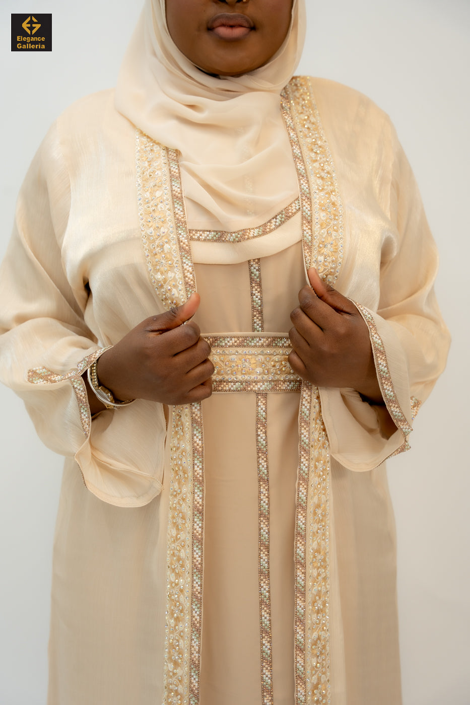 Zareen Mother-Daughter Elegant 4-Piece Abaya Set