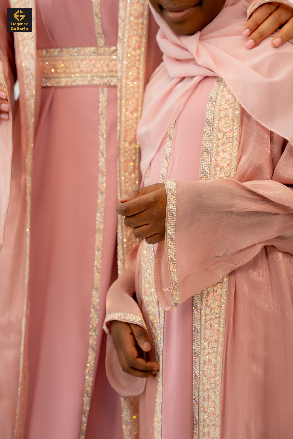 Zareen Mother-Daughter Elegant 4-Piece Abaya Set