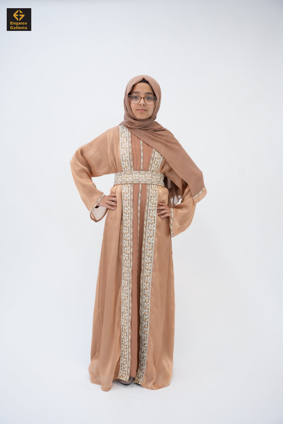 Zareen Mother-Daughter Elegant 4-Piece Abaya Set