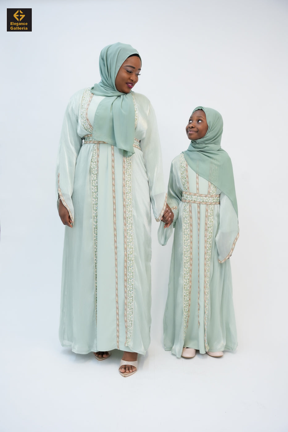 Zareen Mother-Daughter Elegant 4-Piece Abaya Set