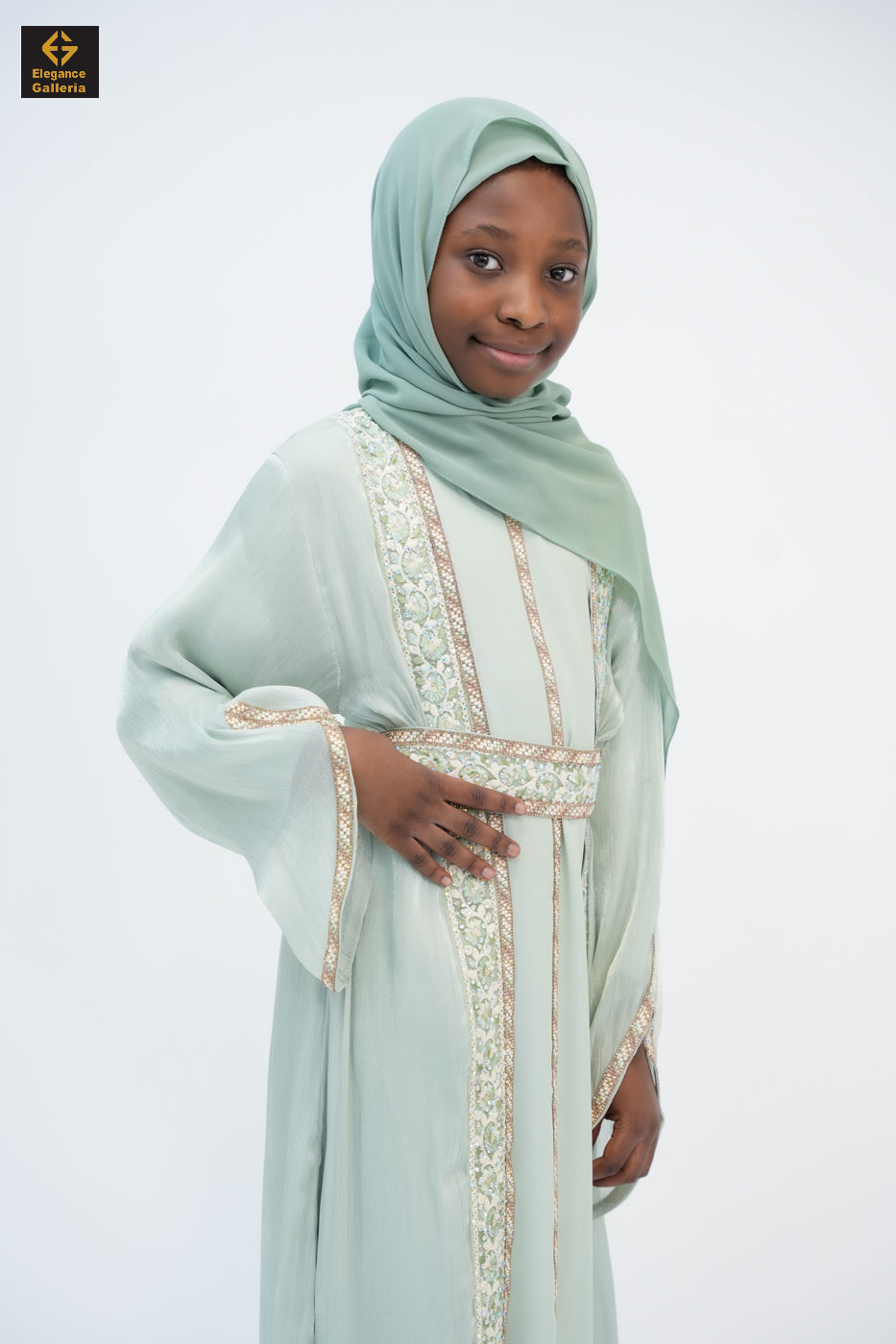 Zareen Mother-Daughter Elegant 4-Piece Abaya Set