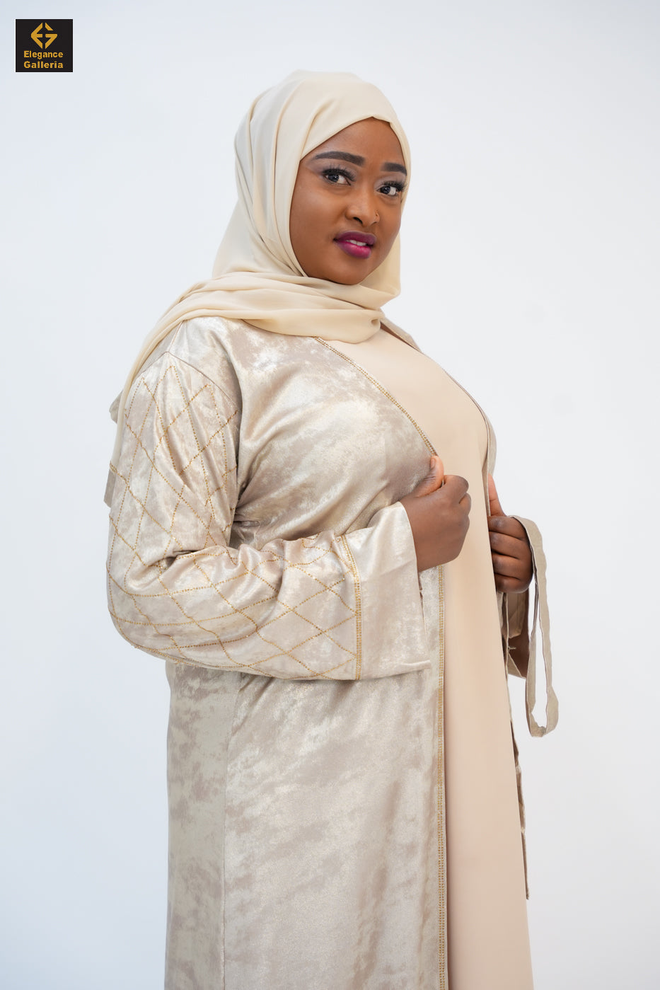 Hyran Mother Daughter 4-Piece Embellished Abaya Set