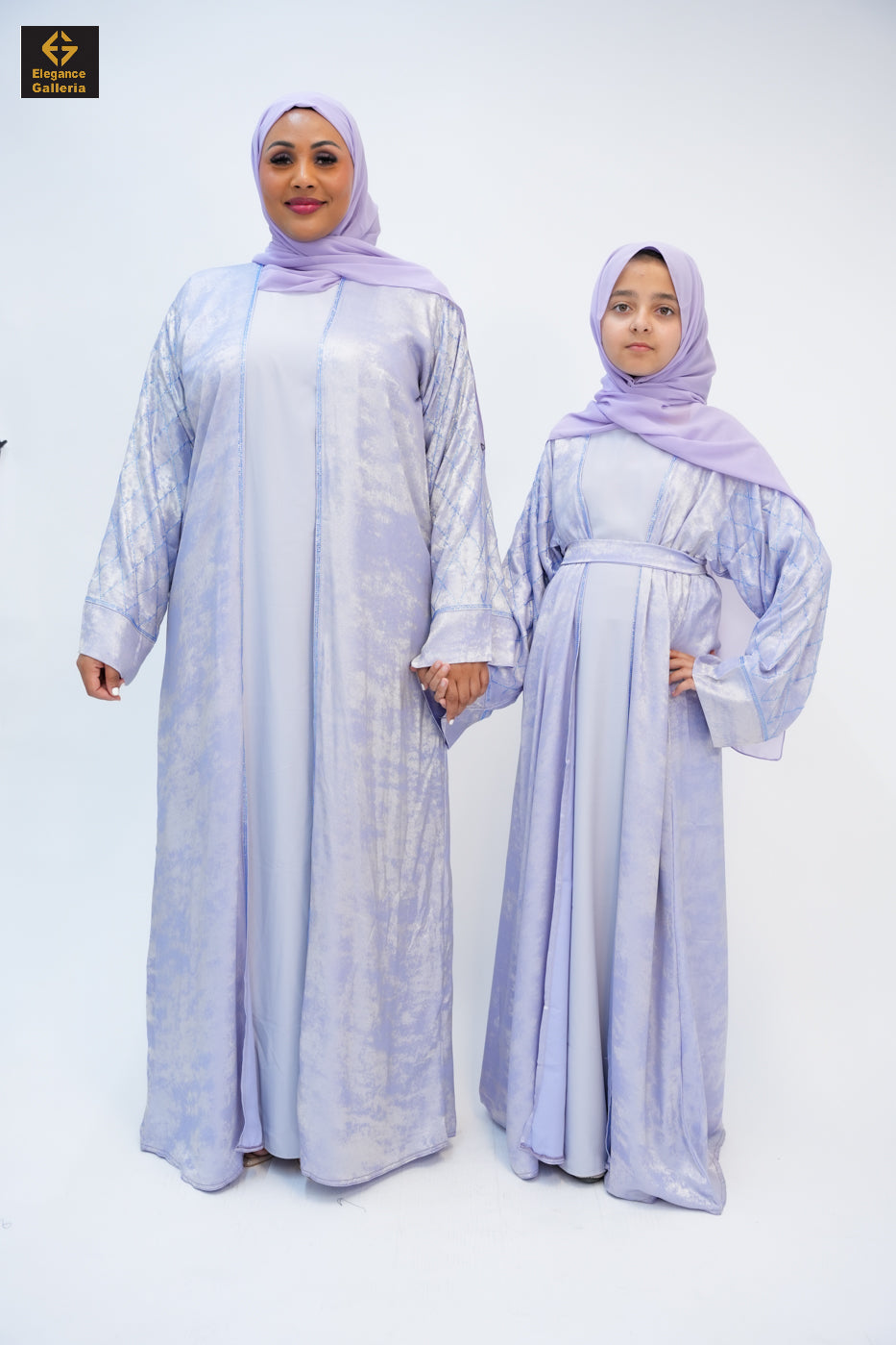 Hyran Mother Daughter 4-Piece Embellished Abaya Set