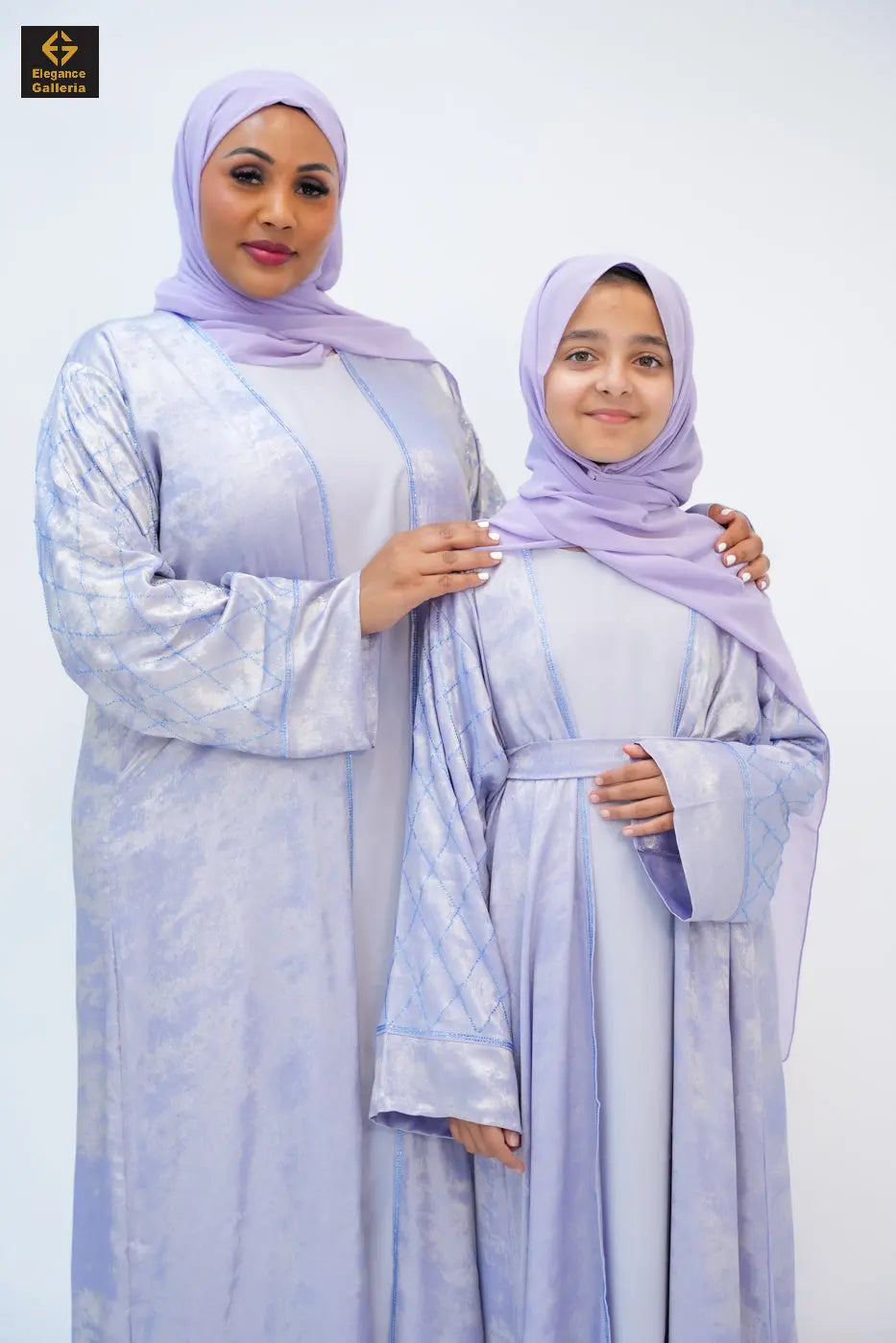 Hyran Mother Daughter 4-Piece Embellished Abaya Set