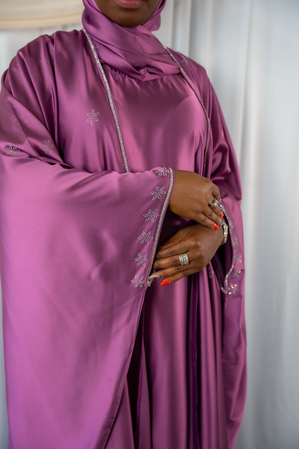 Dina four-piece set with matching inner dress and hijab