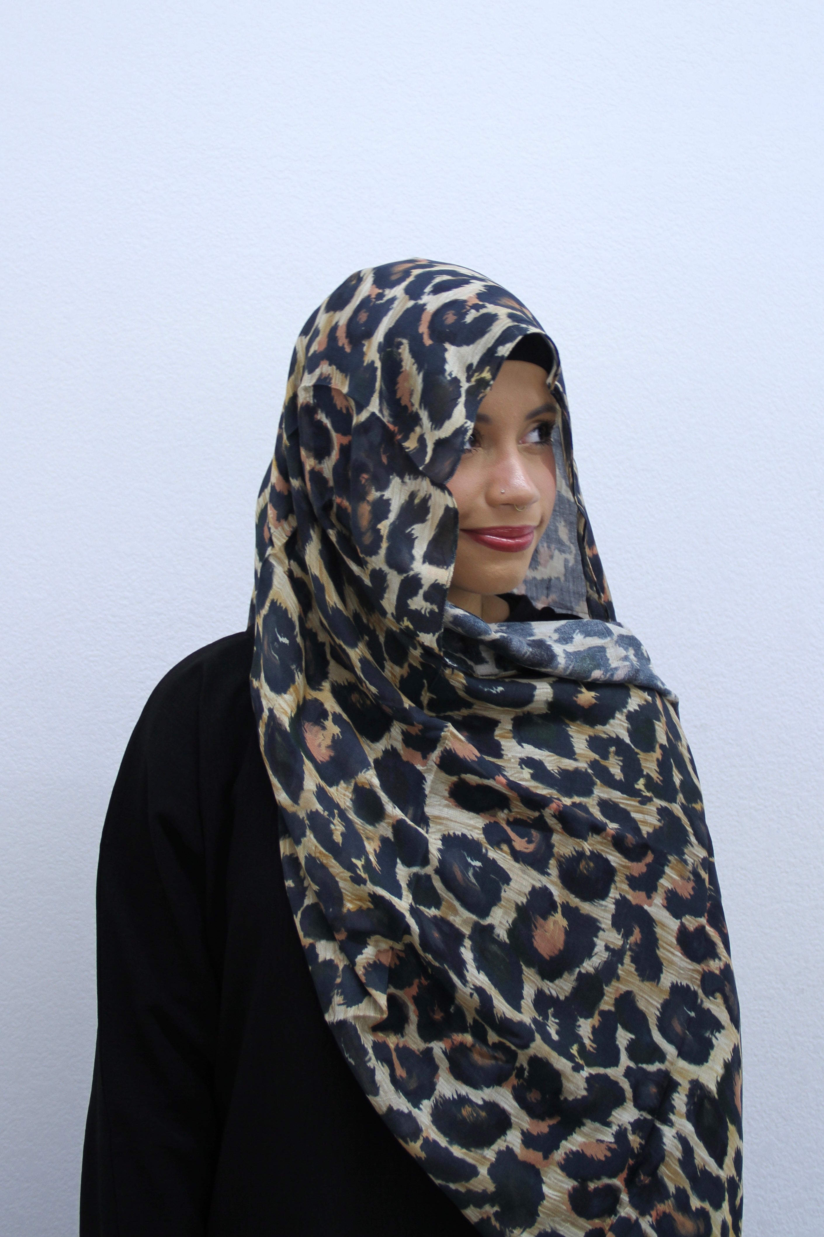 Cheetah print Modal Hijab