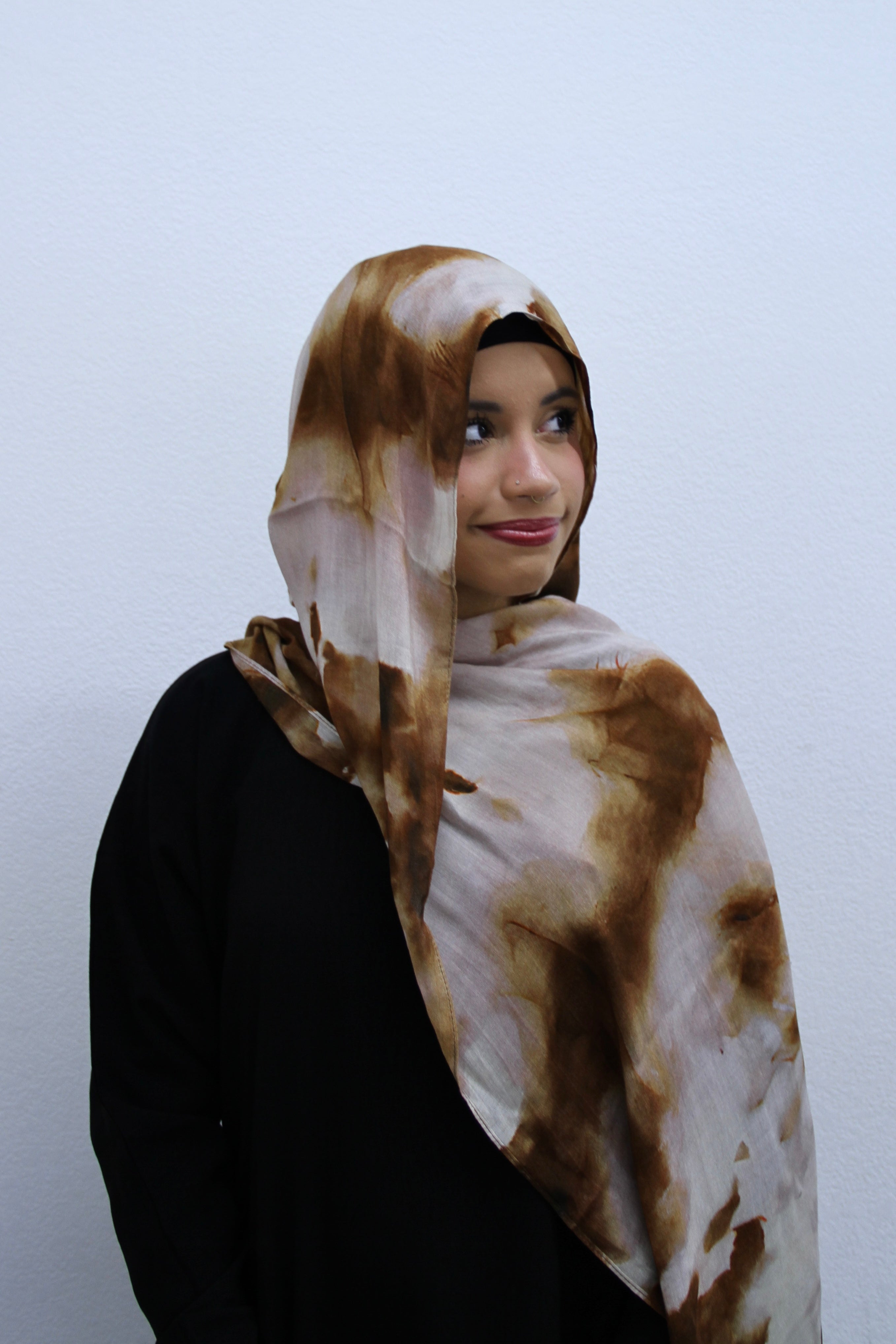 Golden Sand Marble Modal Hijab