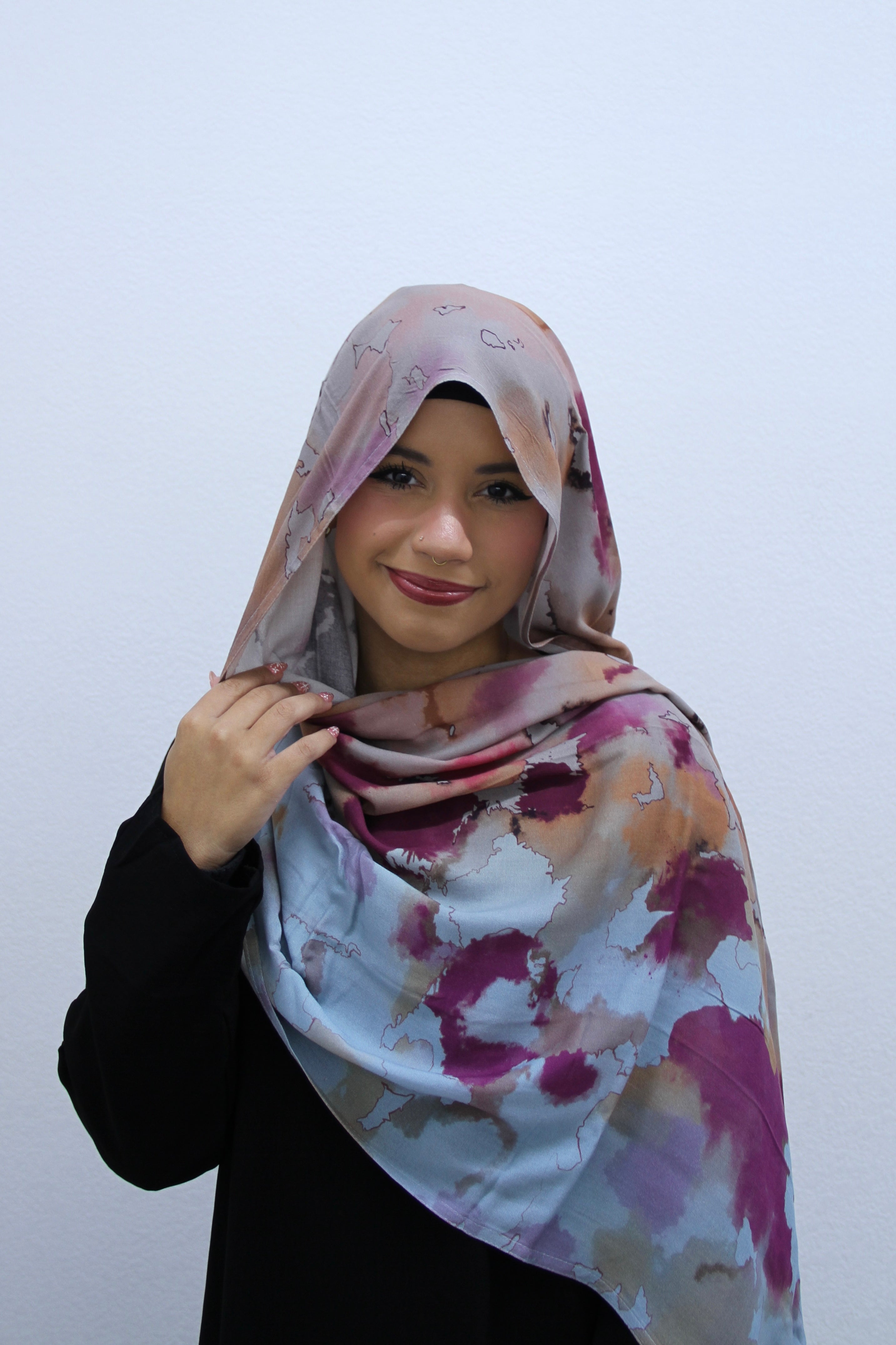 Rose Watercolor Modal Hijab