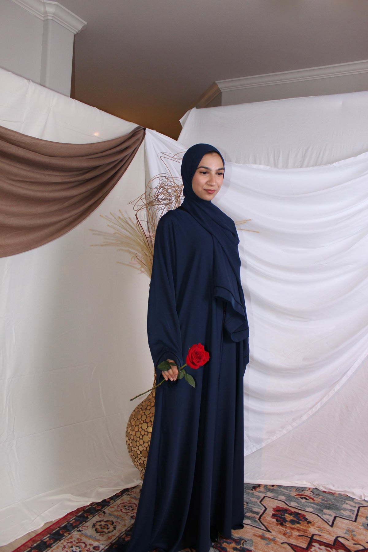 Isha Elegance Galleria Blue Abaya