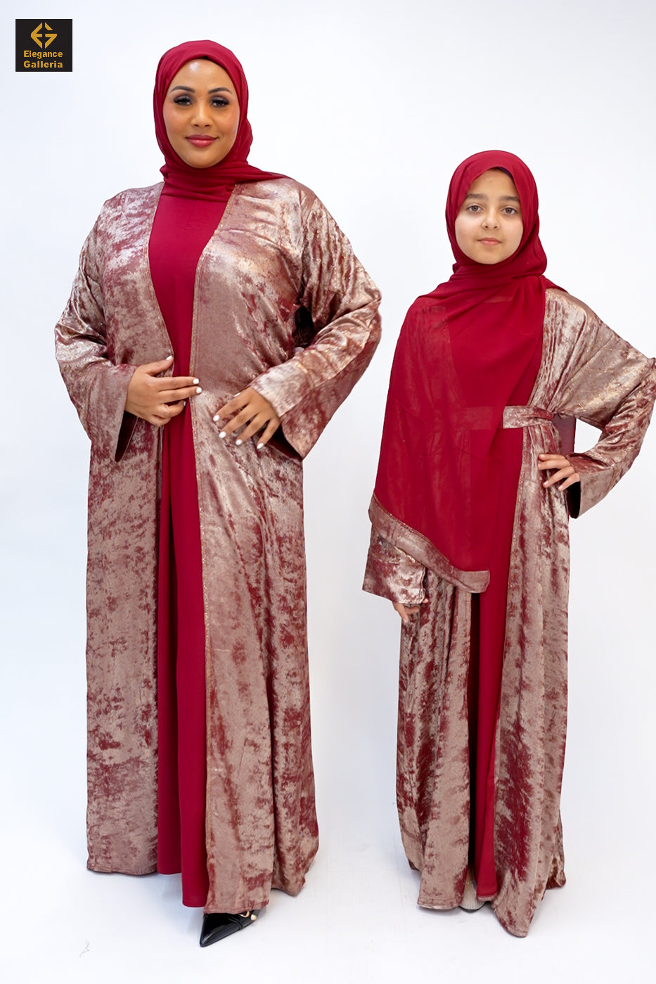 Hyran Mother Daughter 4-Piece Embellished Abaya Set