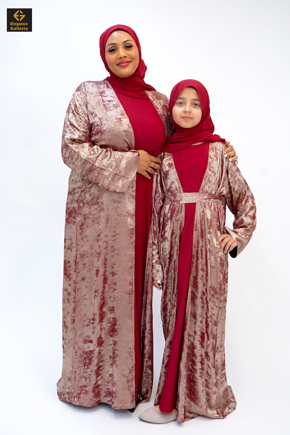 Hyran Mother Daughter 4-Piece Embellished Abaya Set