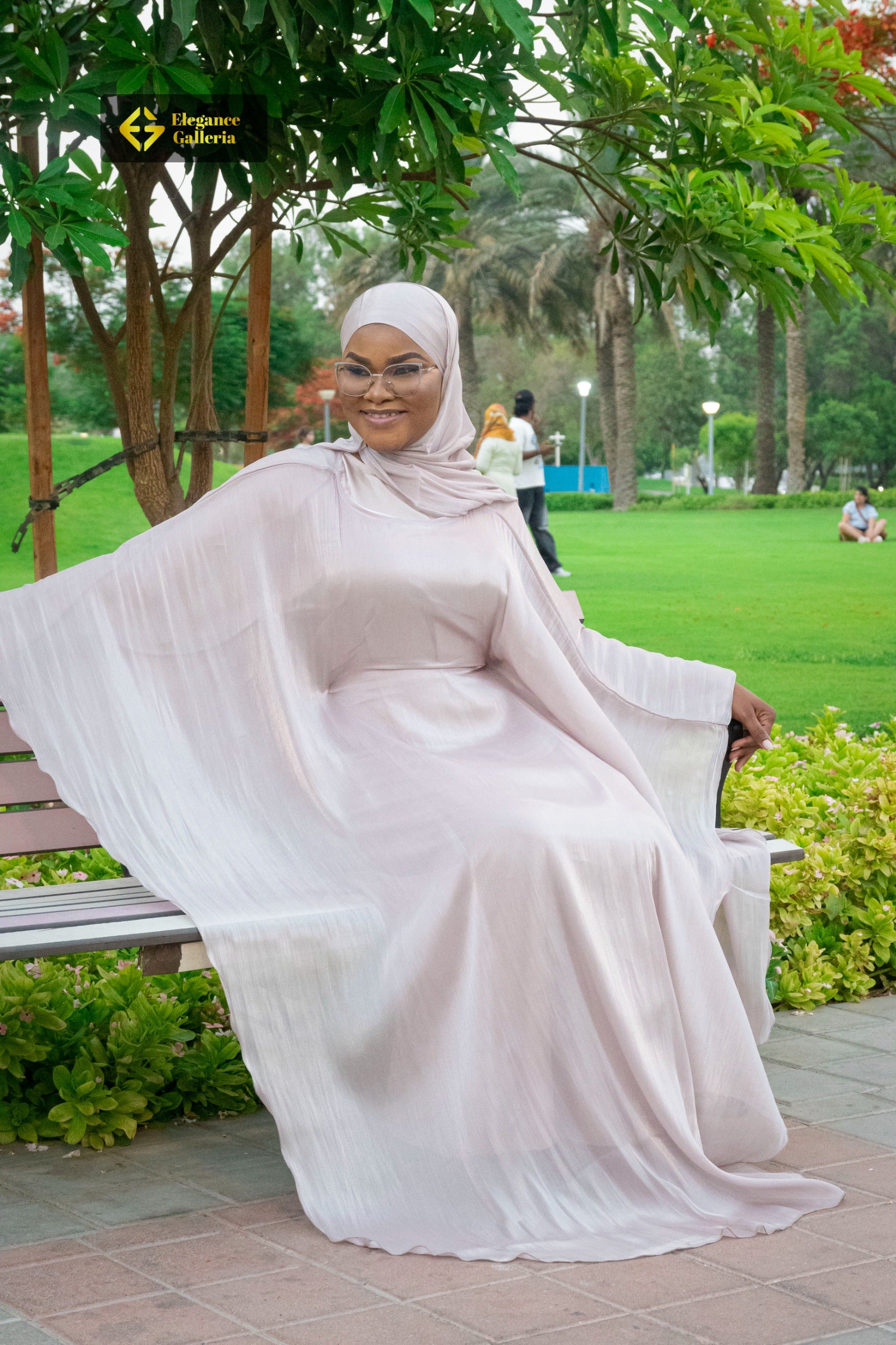 Graceful Organza Butterfly 2 piece Abaya