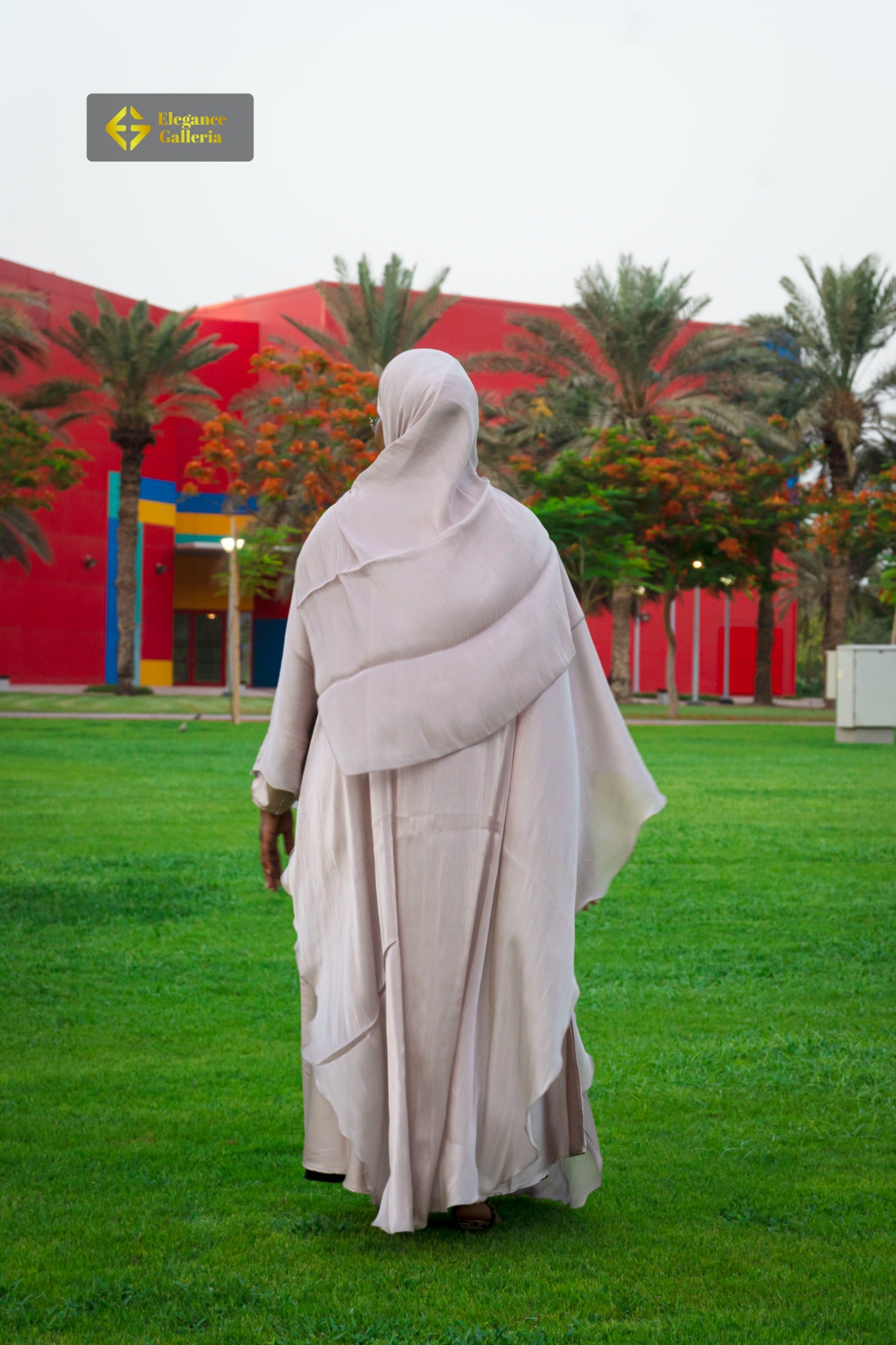 Graceful Organza Butterfly 2 piece Abaya