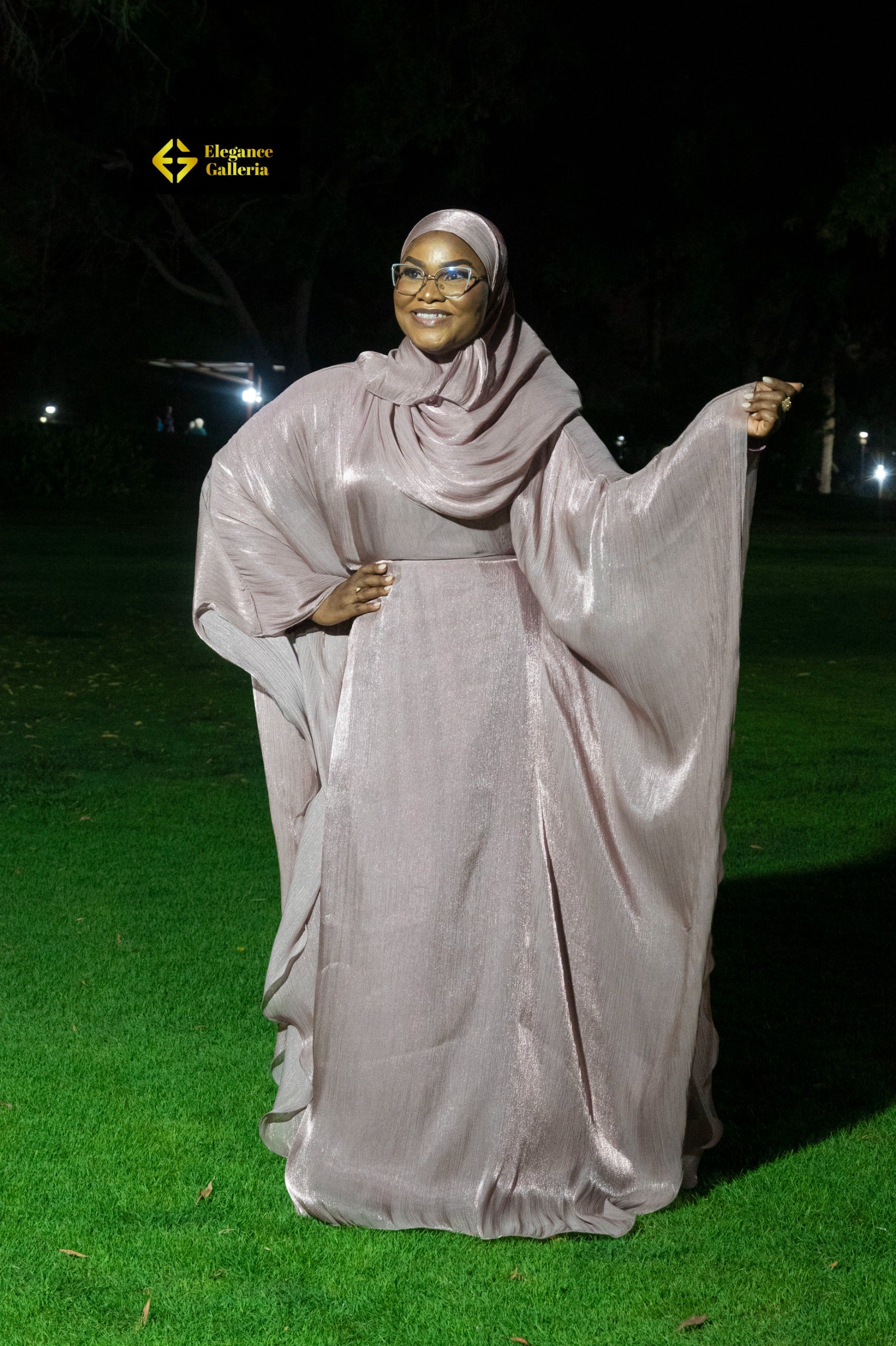 Graceful Organza Butterfly 2 piece Abaya