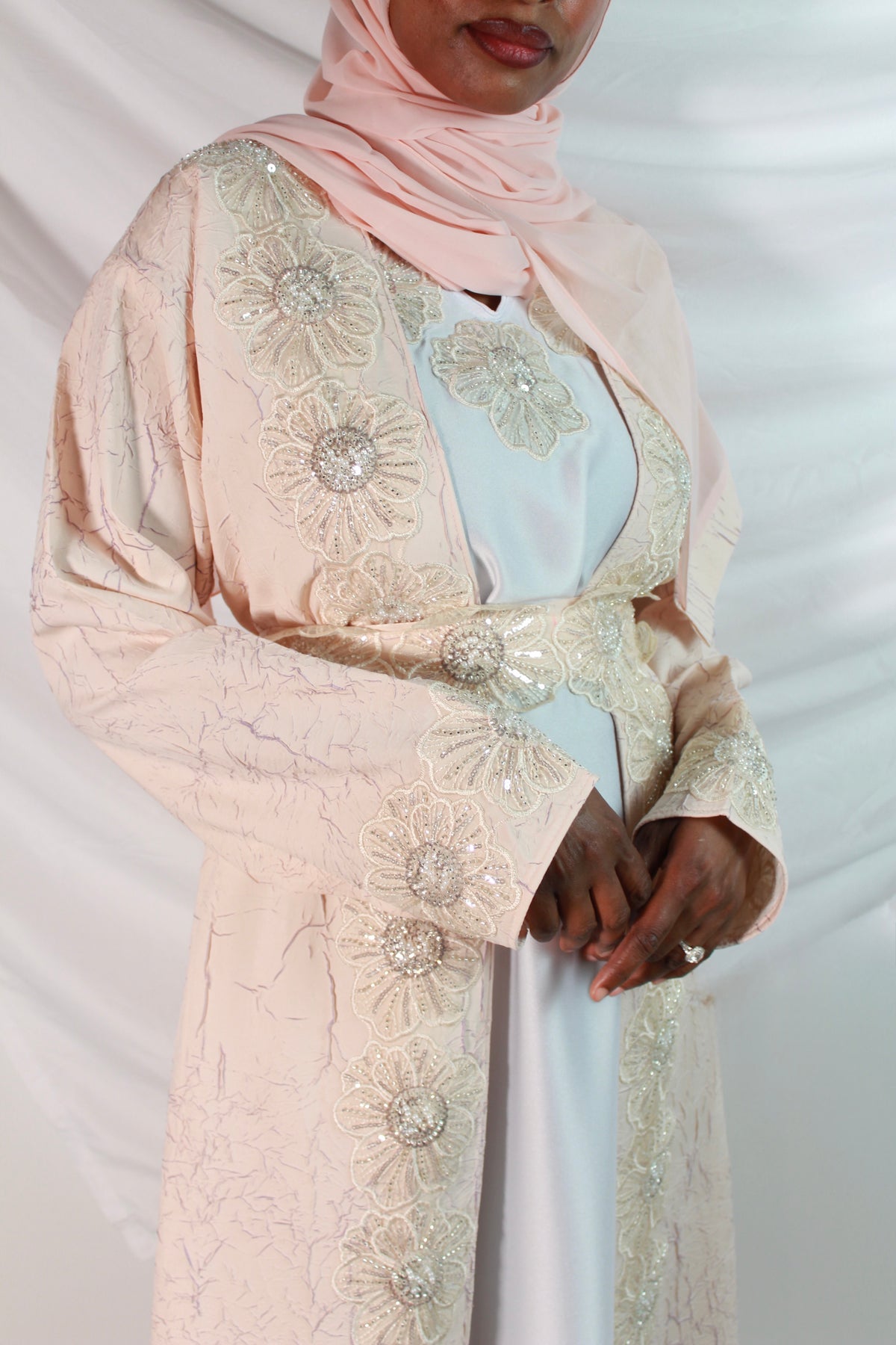Rosa Front Embroidery Abaya