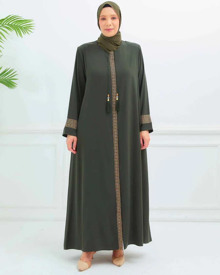 Zeenat elegant embroidered abaya from Elegance Galleria