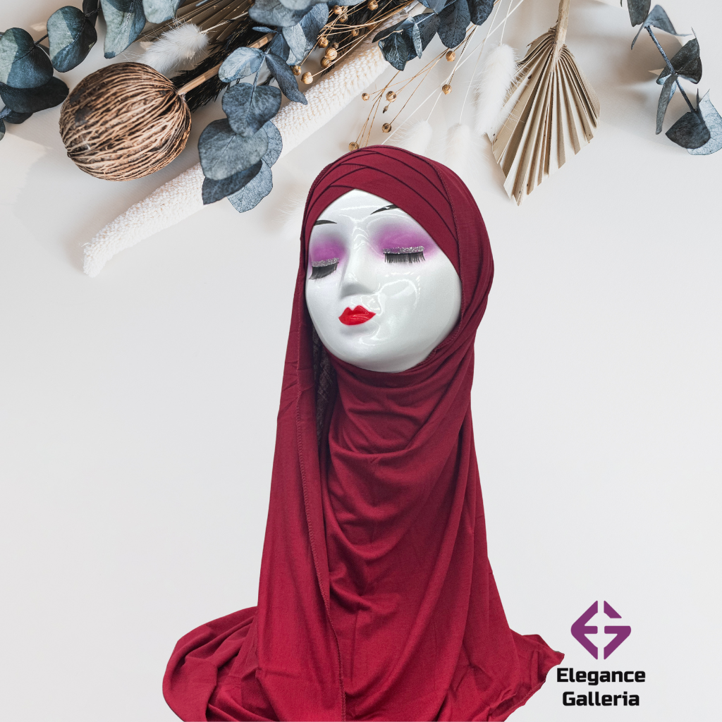 Embellished Layered Jersy Hijab