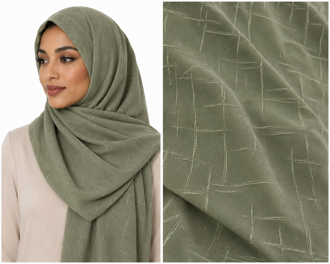 Textured Lycra Jersey Hijab