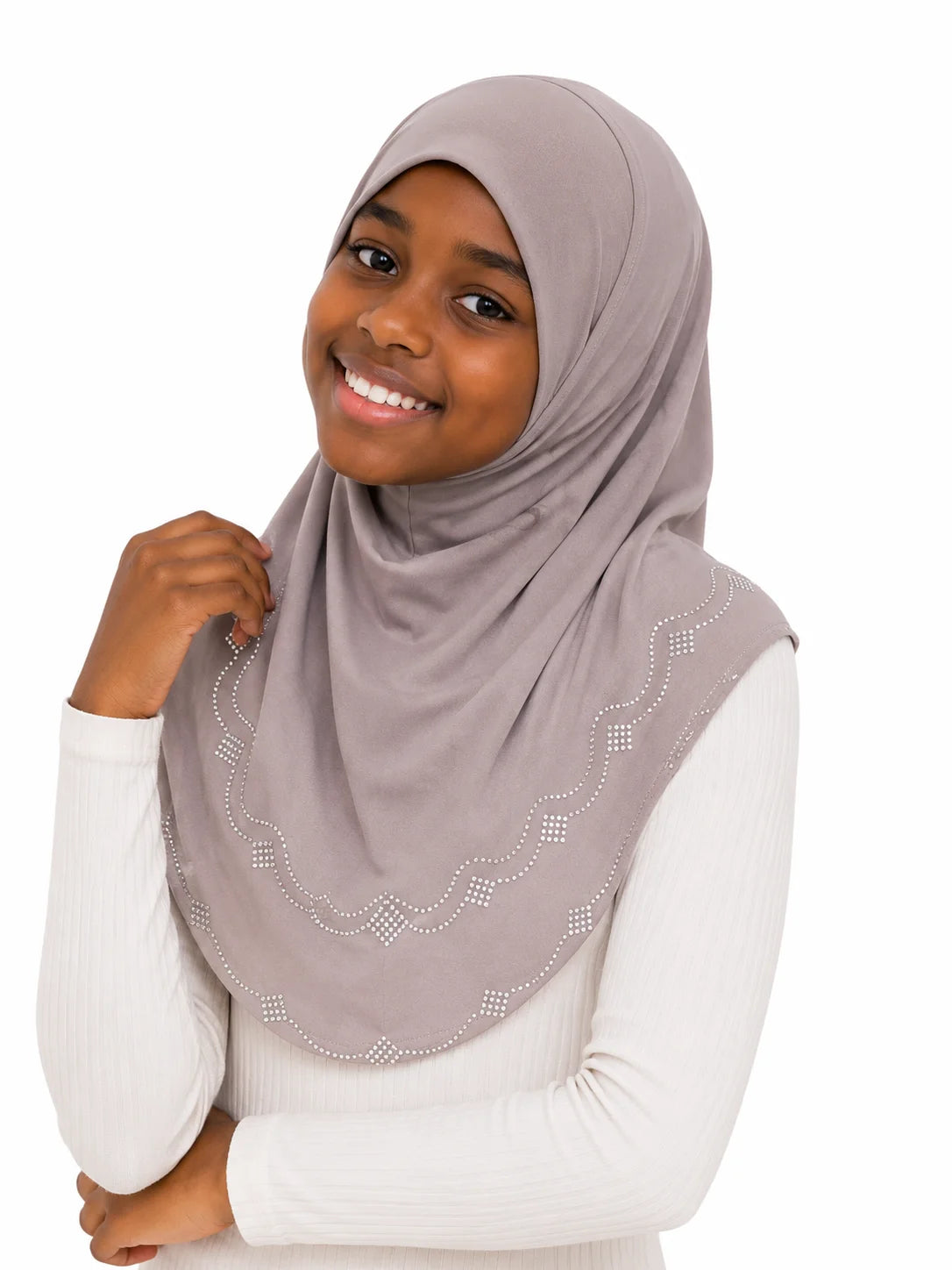 One Piece Rhinestone Kids Hijab