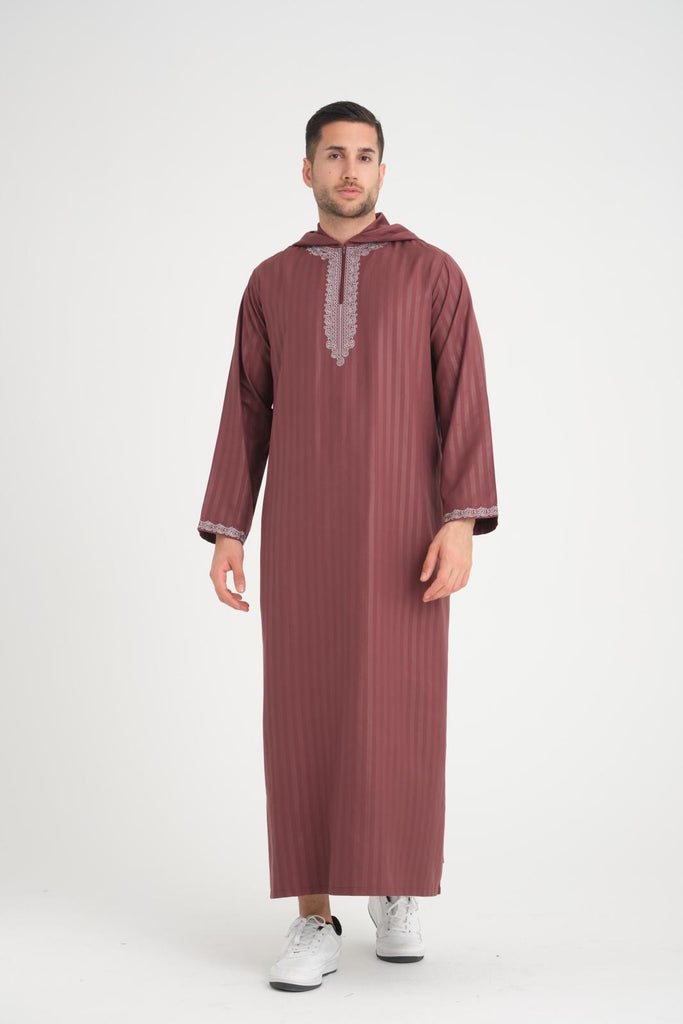 Mercan Men Thobe with Hood