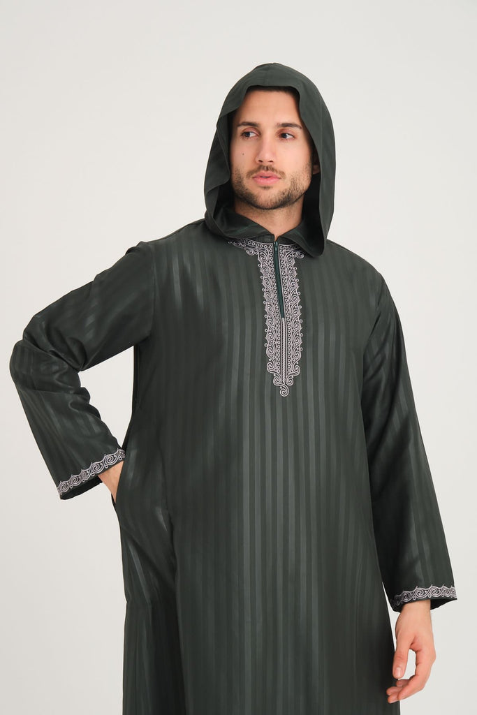 Mercan Men Thobe with Hood