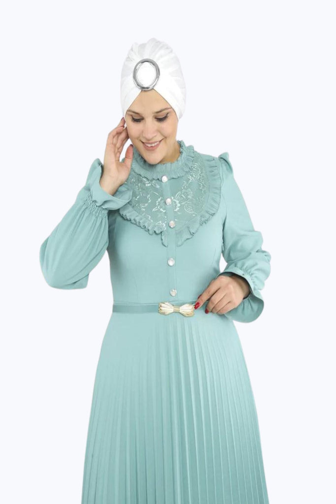 EG Frill Pleated Dress clothing Elegance galleria 