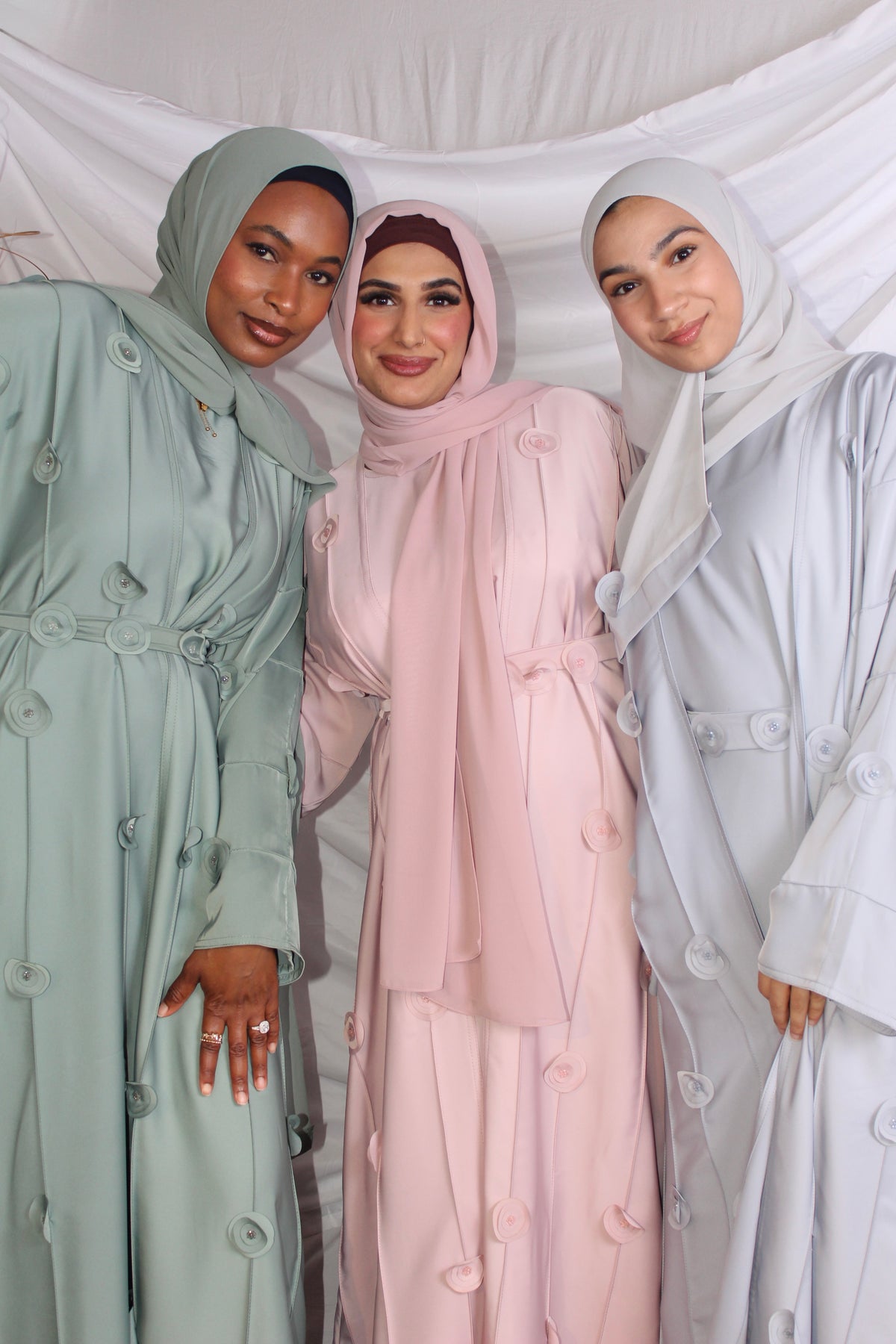 Bushra Floral Handwork Sula Abaya with Belt