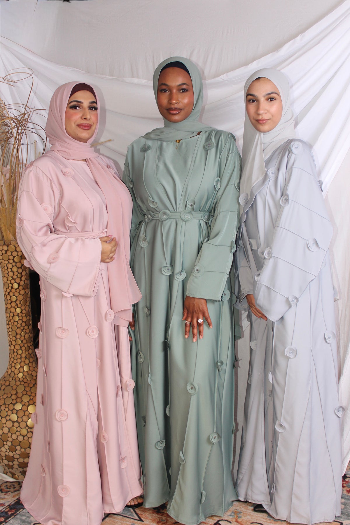 Bushra Front Floral Detail Modest Wear
