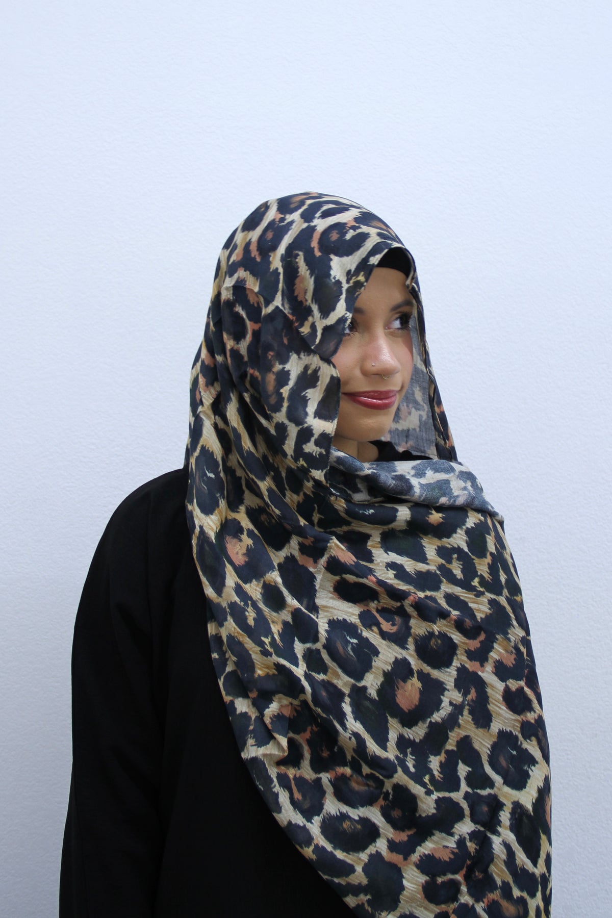 Cheetah Print Modal Hijab for Women 