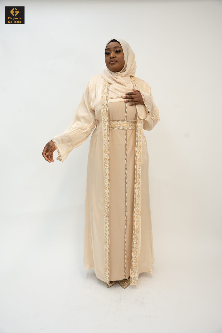 Zareen Mother-Daughter Elegant 4-Piece Abaya Set