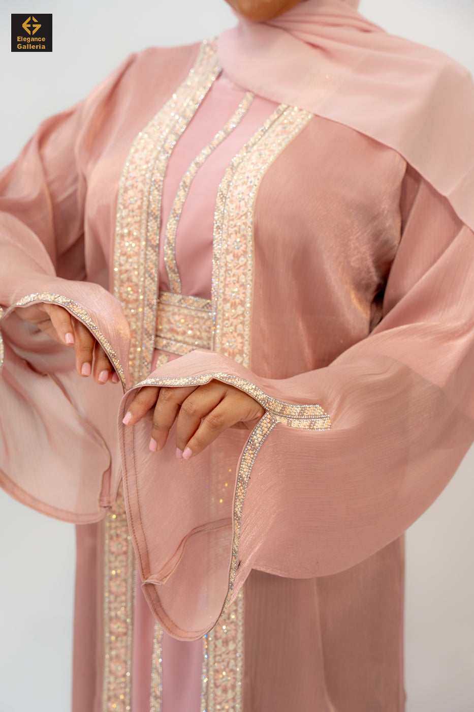 Zareen Mother-Daughter Elegant 4-Piece Abaya Set
