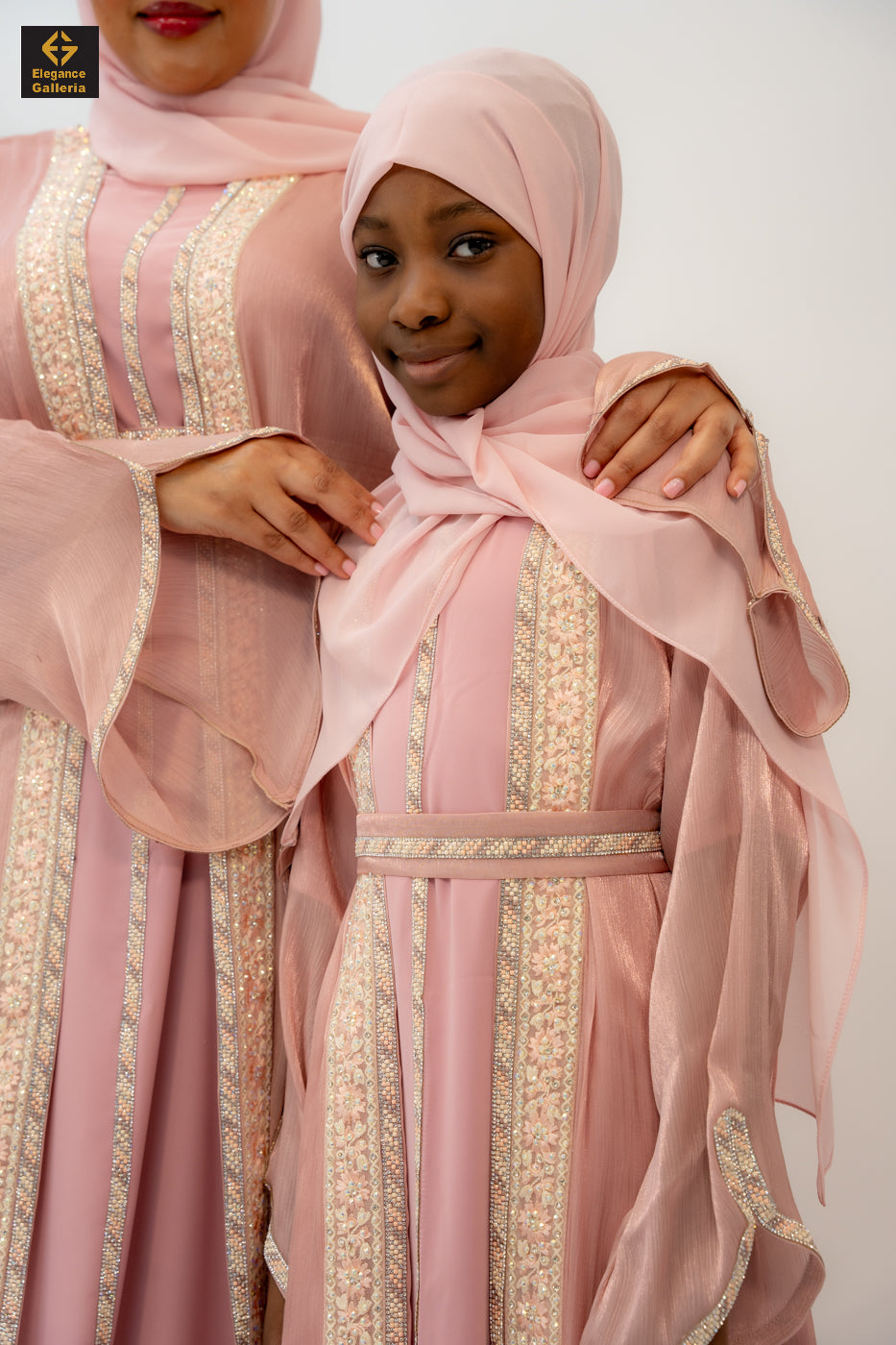 Zareen Mother-Daughter Elegant 4-Piece Abaya Set
