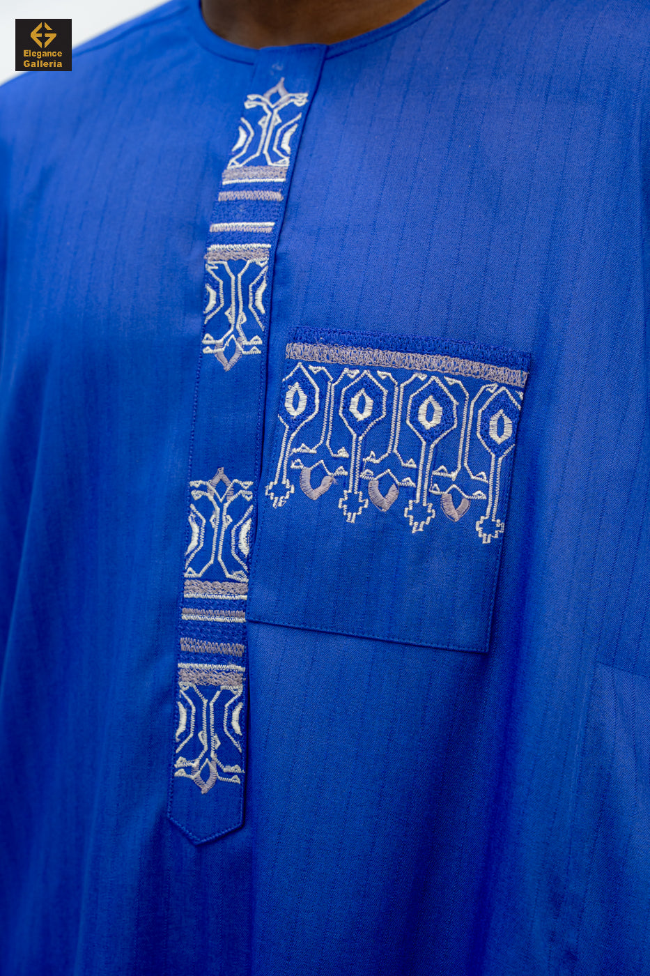 Elegant Men's Two-Piece Embroidered Outfit – African Traditional Wear, Premium Kaftan Set for Special Occasions