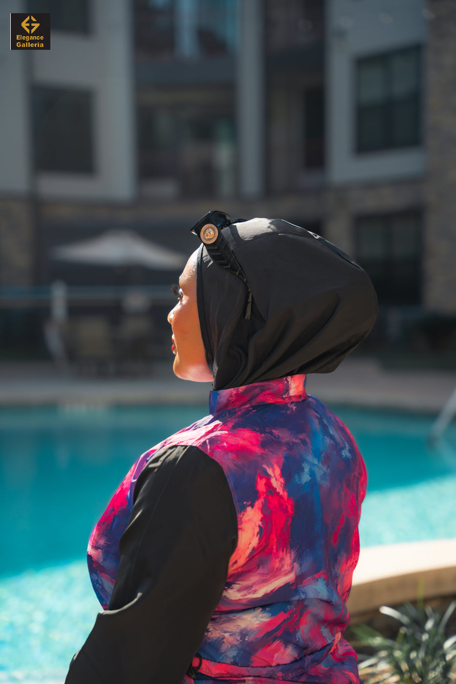 Twilight Drift Elegance – Full-Coverage Swim Ensemble