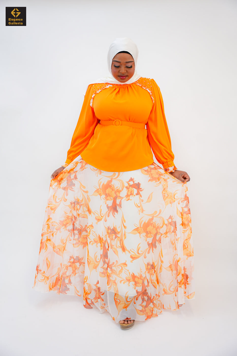 Safra 2 Piece Floral (Skirt and Top)