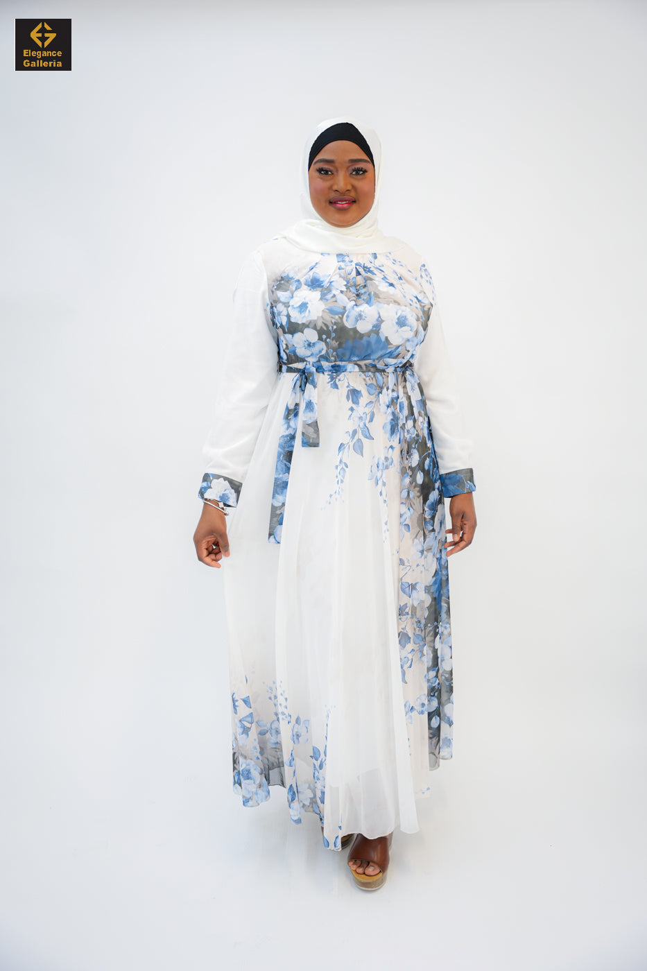 Floral Chiffon Maxi Dress