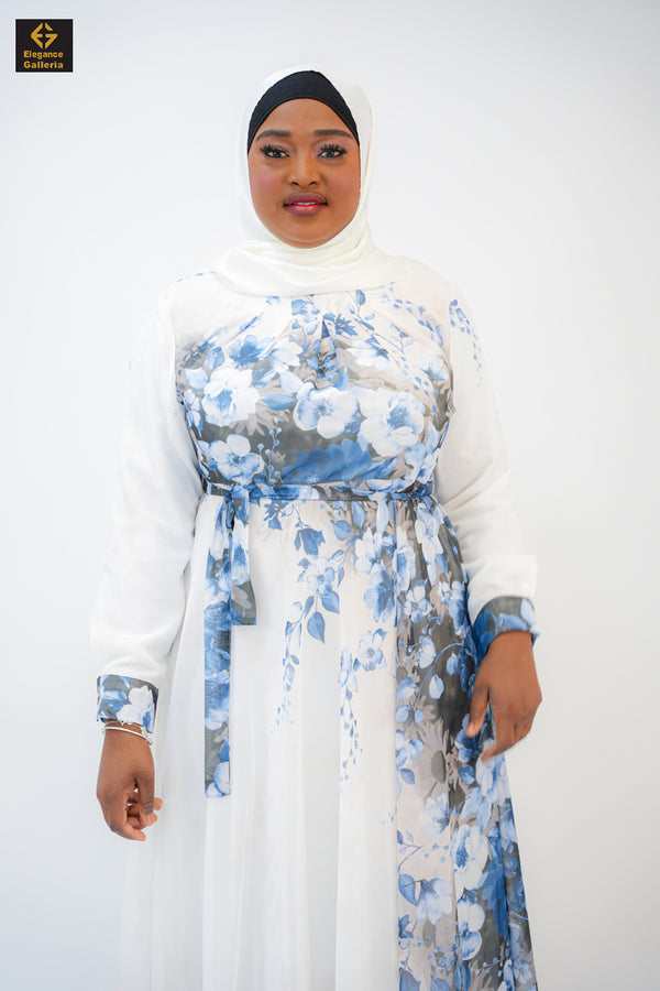 Floral Chiffon Maxi Dress